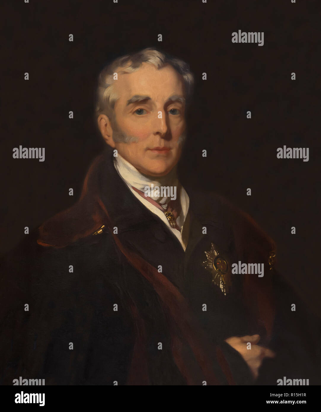 Duc de Wellington, Portrait, John Lucas, 1839, levier Dame Art Gallery, Port Sunlight, Liverpool, Angleterre, Royaume-Uni, Europe Banque D'Images