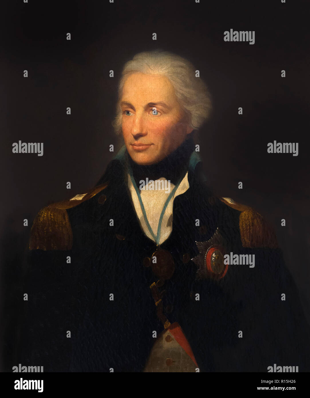 Horatio, Lord Nelson, Portrait, David, 1798-1803, levier Dame Art Gallery, Port Sunlight, Liverpool, Angleterre, Royaume-Uni, Europe Banque D'Images