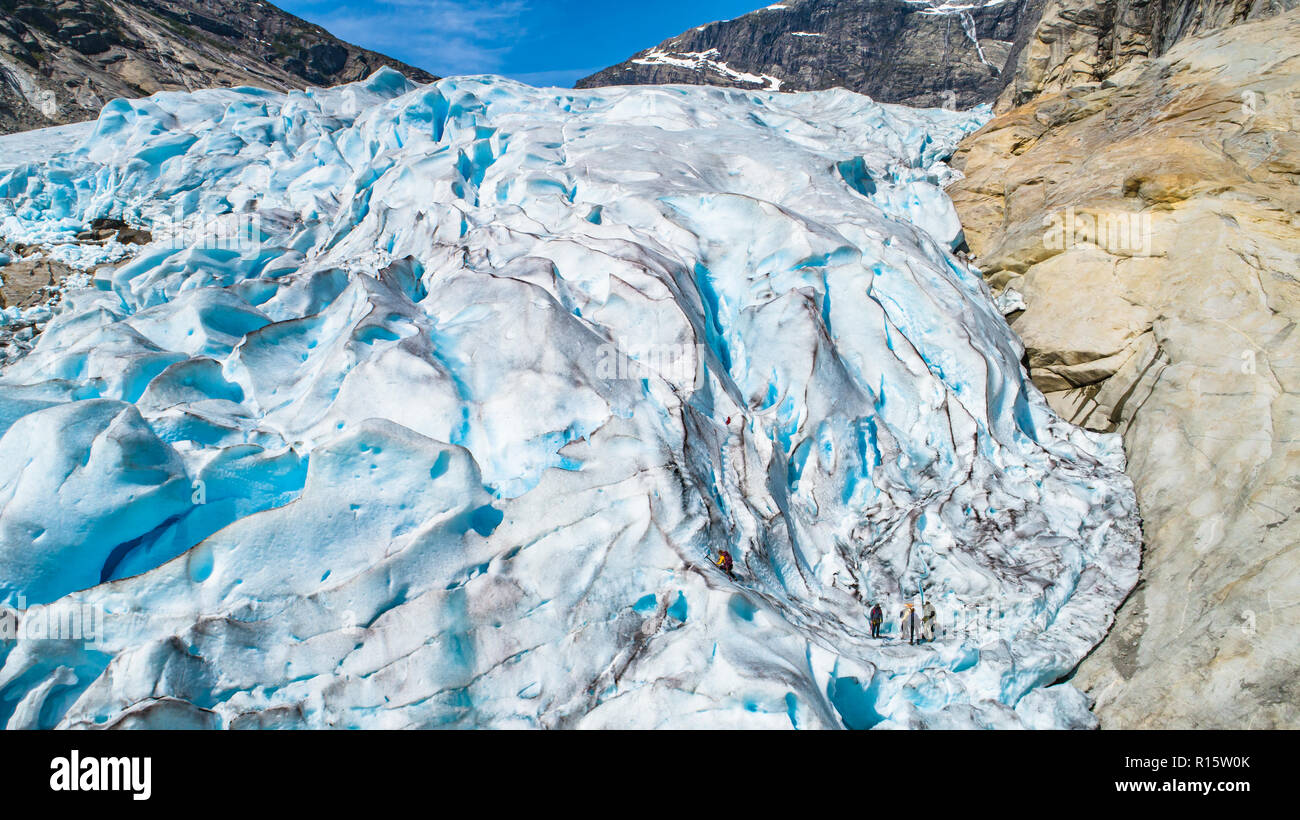 Nigardsbreen. Un bras du glacier du grand glacier Jostedalsbreen. La Norvège, de Jostedal. Banque D'Images