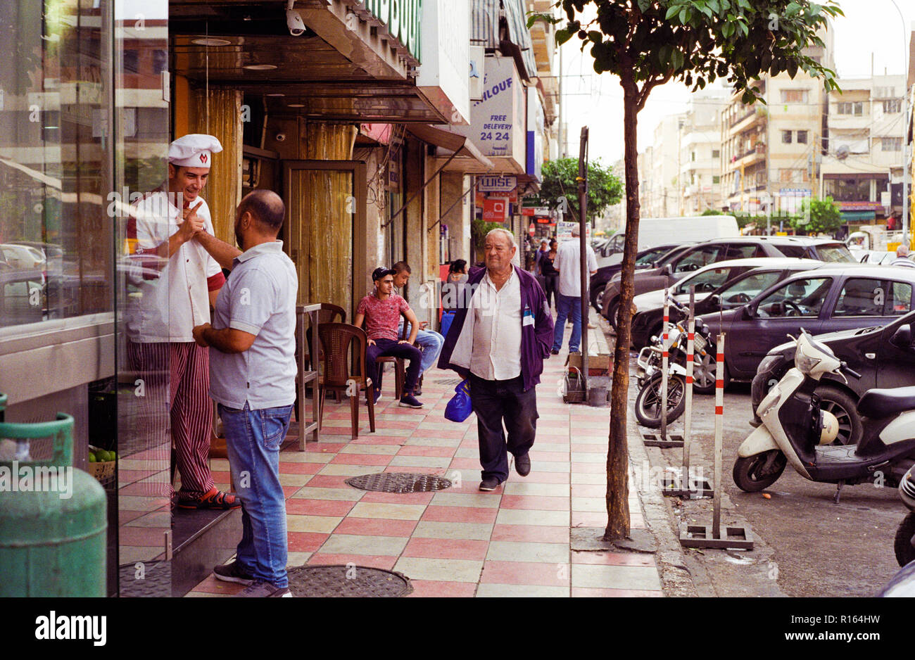 Rue Araxe, Beyrouth, Liban. Banque D'Images