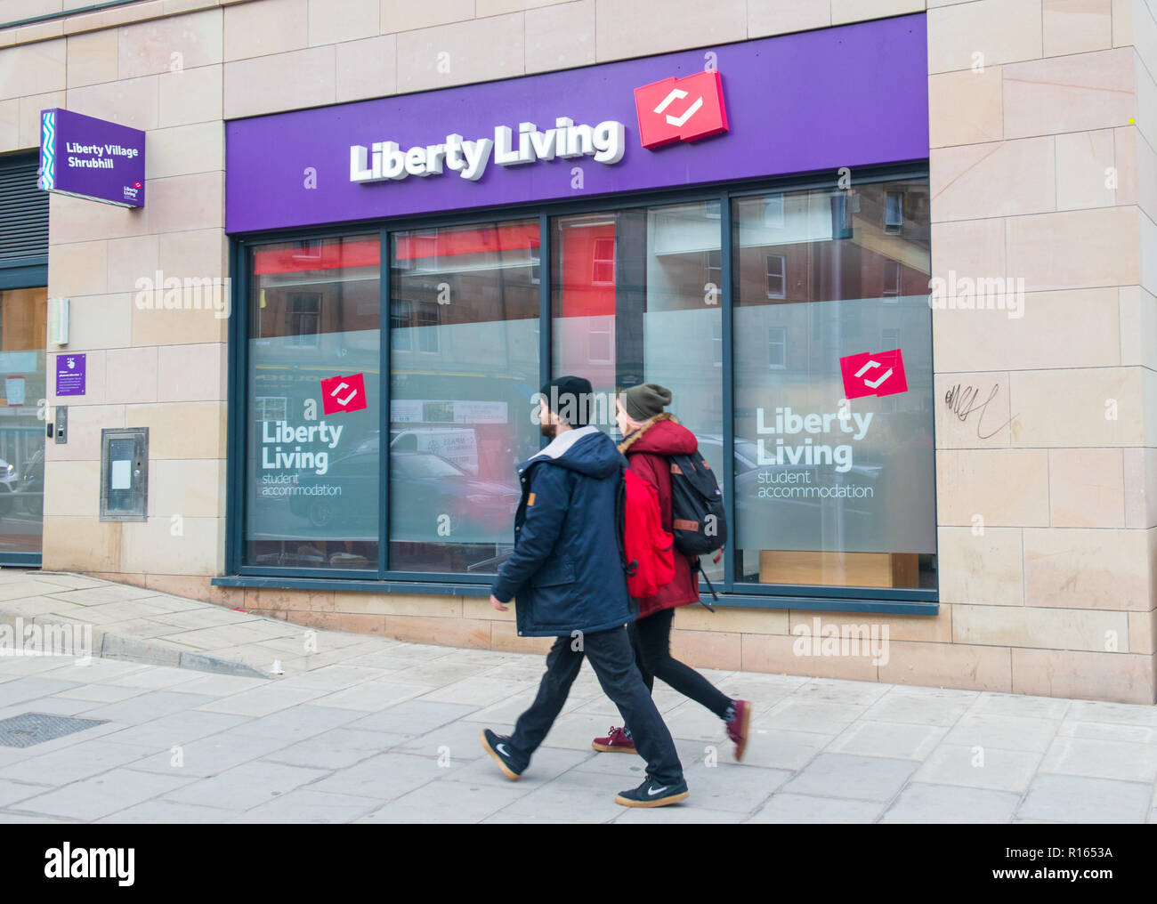 Chambres d'étudiants, la liberté vivant Leith Walk Banque D'Images