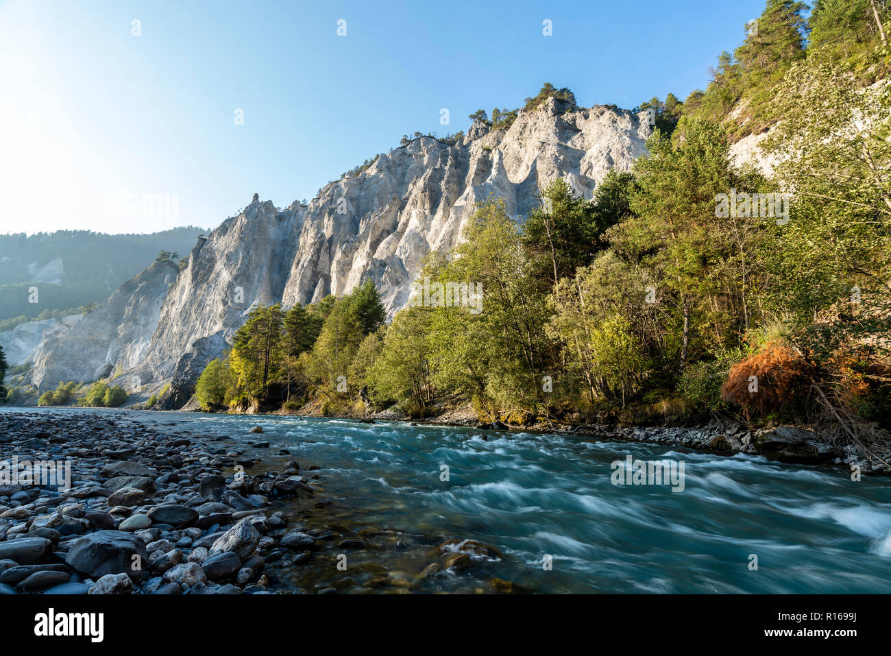Gorges du Rhin (Ruinaulta), Canton des Grisons, Suisse Banque D'Images
