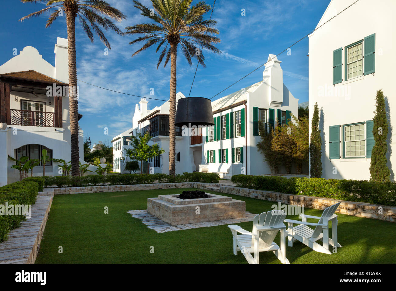 Maisons et condos de luxe à Alys Beach, Floride, USA Banque D'Images