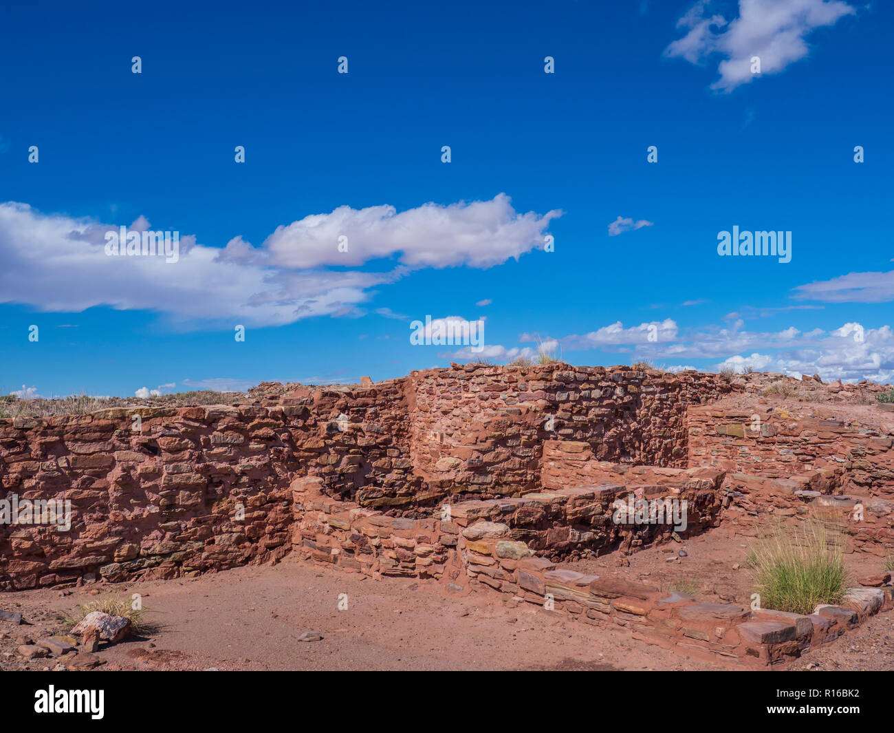 Ruines, Homolovi II site, Homolovi Ruins State Park, Winslow, Arizona. Banque D'Images