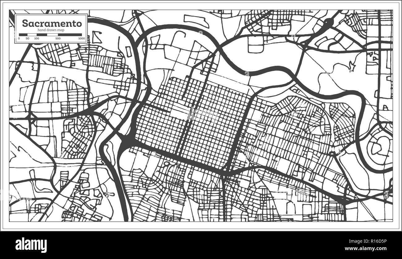 Los Angeles California USA Plan de ville en style rétro. Une carte de Noël. Vector Illustration. Illustration de Vecteur