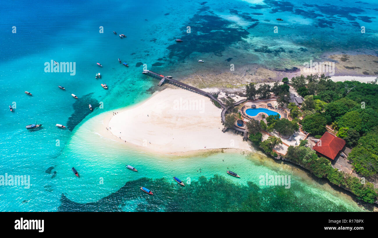 L'île de prison. Zanzibar, Tanzanie. Banque D'Images