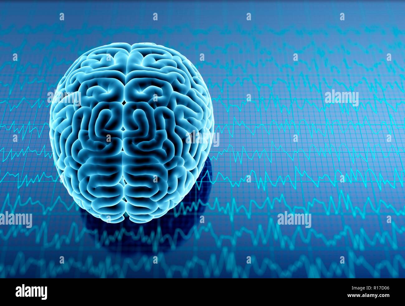 Cerveau humain. 3D illustration. Banque D'Images