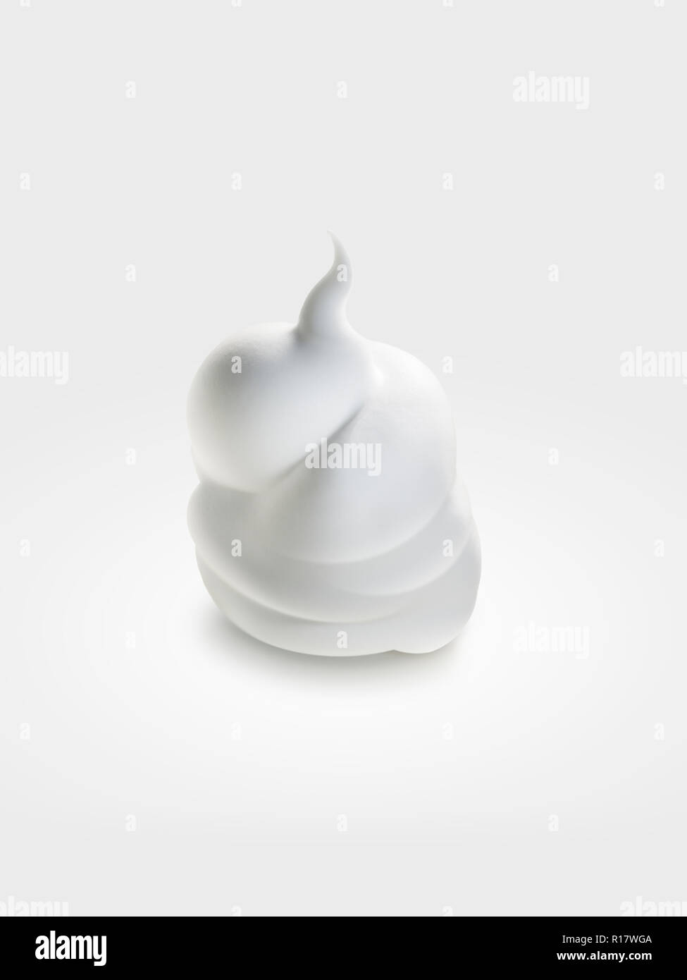 Close up de blob de la mousse sur une surface blanche, de l'espace pour copier Banque D'Images