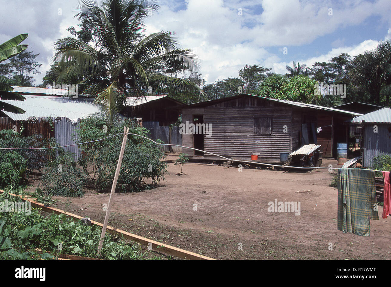 Camp de réfugiés du Surinam, Guyane Française Banque D'Images