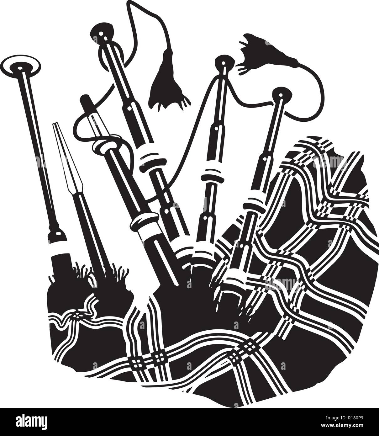 Musique Art Culture bande son instrument de musique Instruments de musique Saxophone trompette musicien Instrument Orchestre Violoncelle harpe réaliste Illustration de Vecteur
