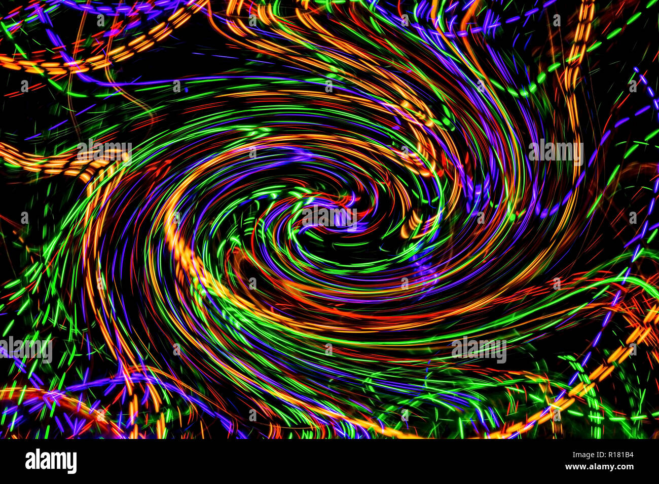 À partir de la spirale des lignes colorées. Tableau abstrait - images psychédéliques. Banque D'Images