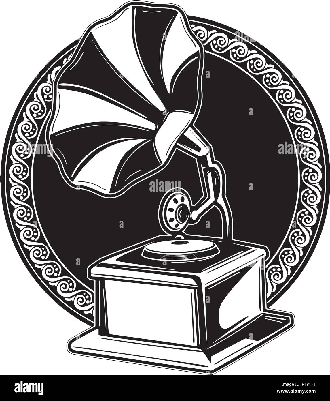 Les instruments de percussion de l'équipement, événement, harmonie, trompette Banjo Illustration de Vecteur