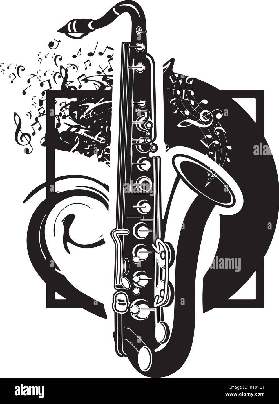 Les instruments de percussion de l'équipement, événement, harmonie, trompette Banjo Illustration de Vecteur