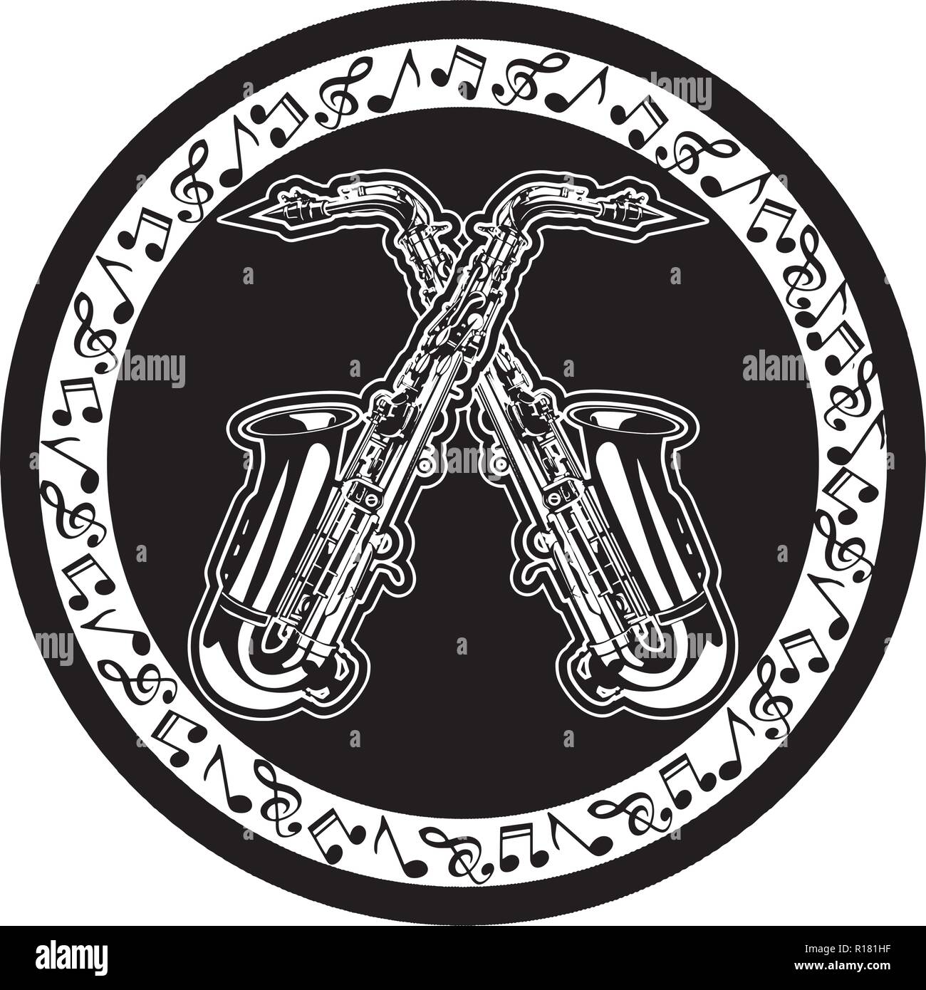 Les instruments de percussion de l'équipement, événement, harmonie, trompette Banjo Illustration de Vecteur