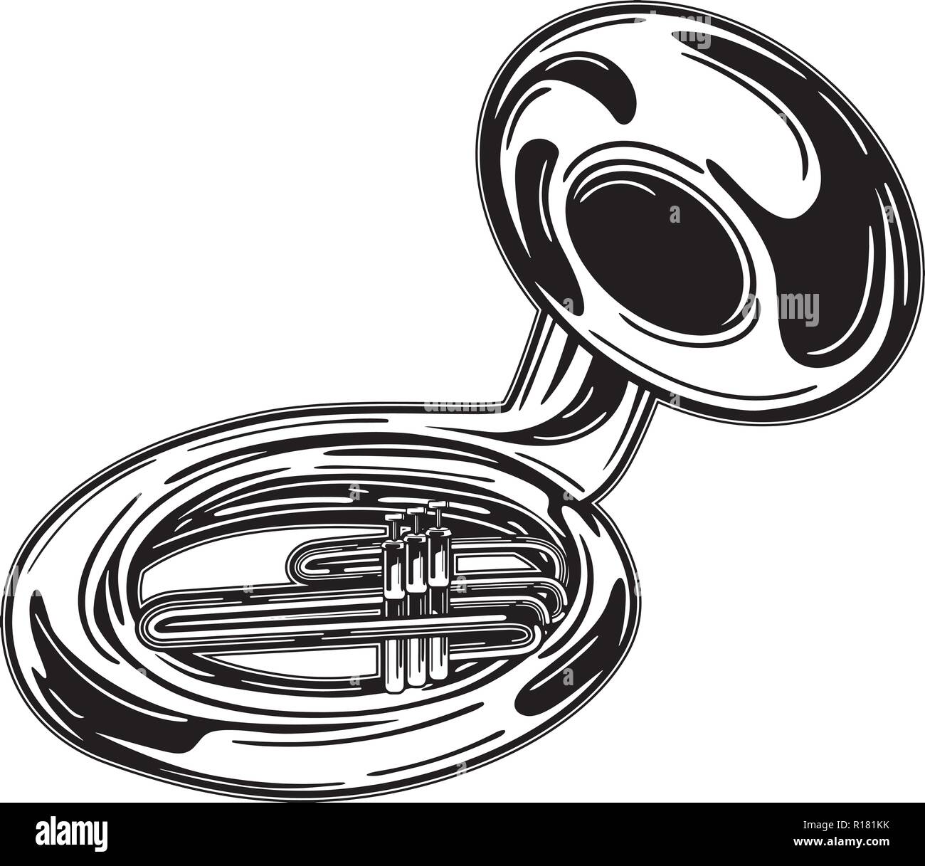 Les instruments de percussion de l'équipement, événement, harmonie, trompette Banjo Illustration de Vecteur