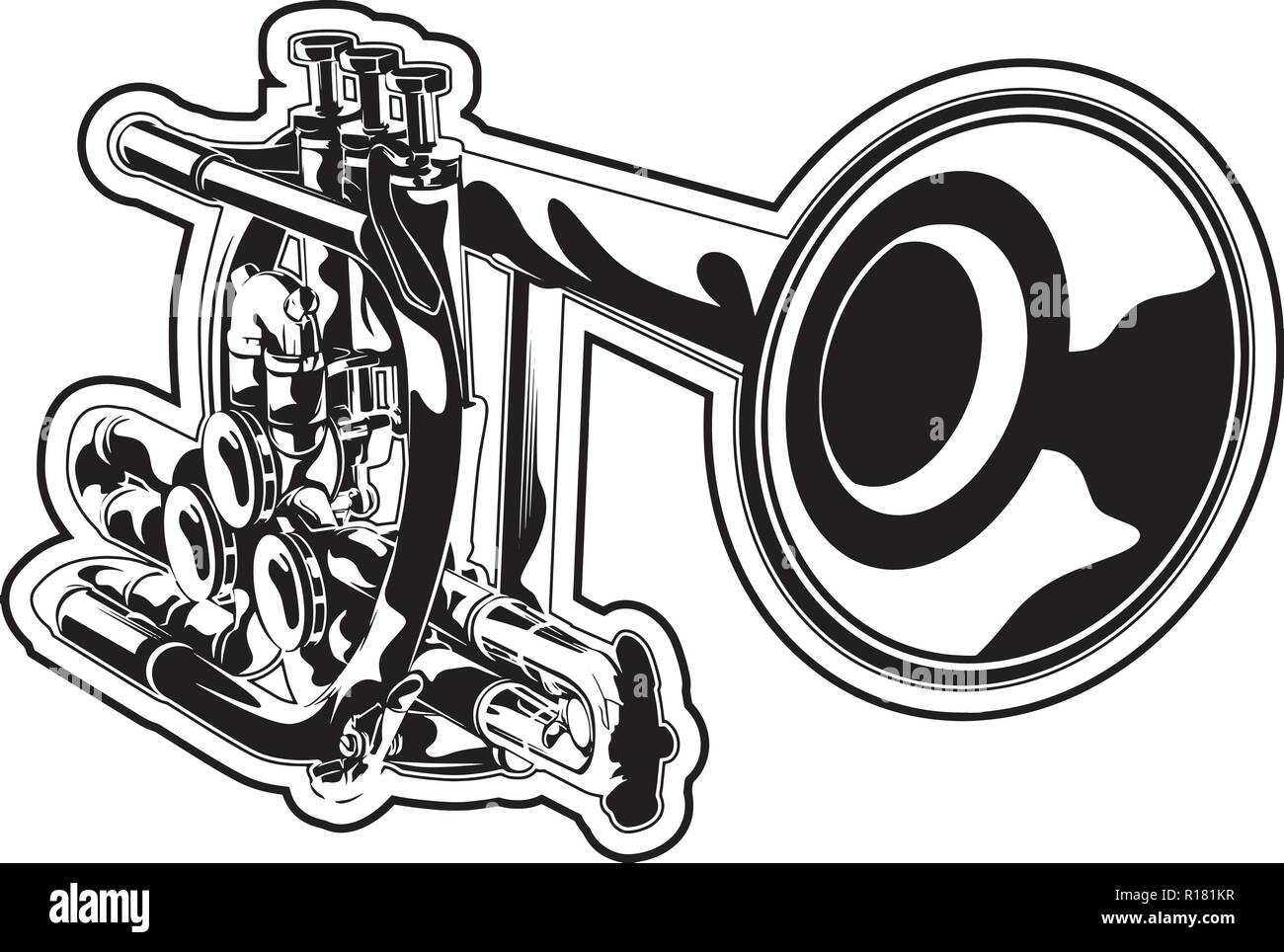 Les instruments de percussion de l'équipement, événement, harmonie, trompette Banjo Illustration de Vecteur