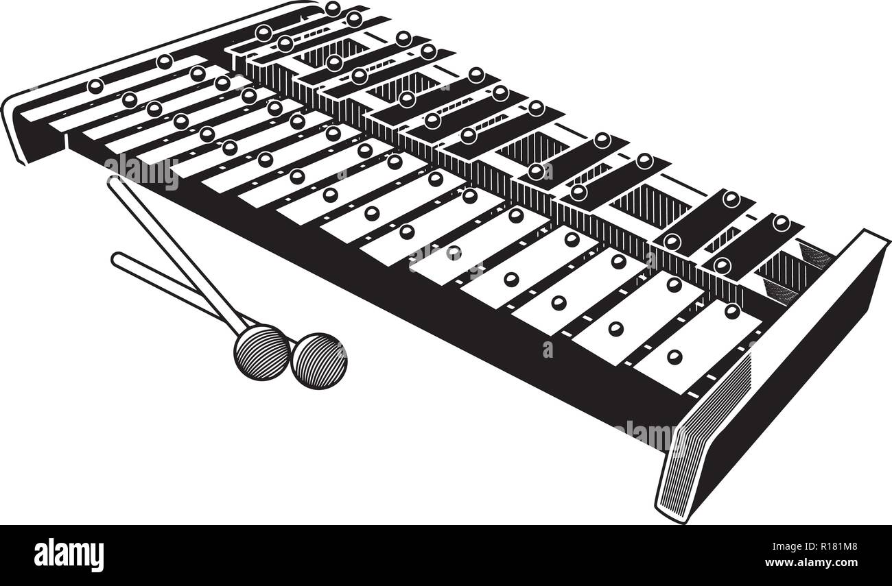 Les instruments de percussion de l'équipement, événement, harmonie, trompette Banjo Illustration de Vecteur