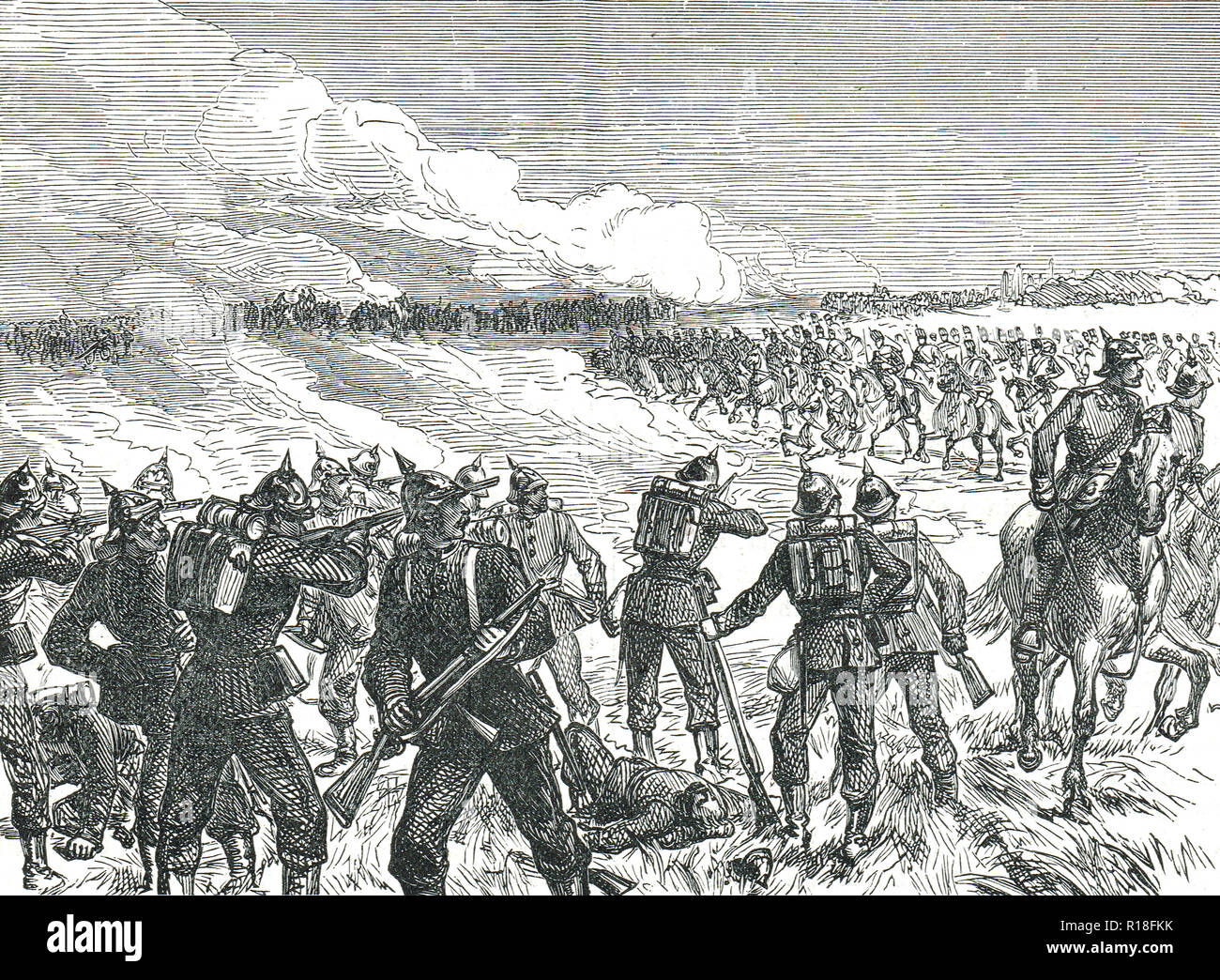 La bataille de Langensalza, 27 juin 1866 Banque D'Images