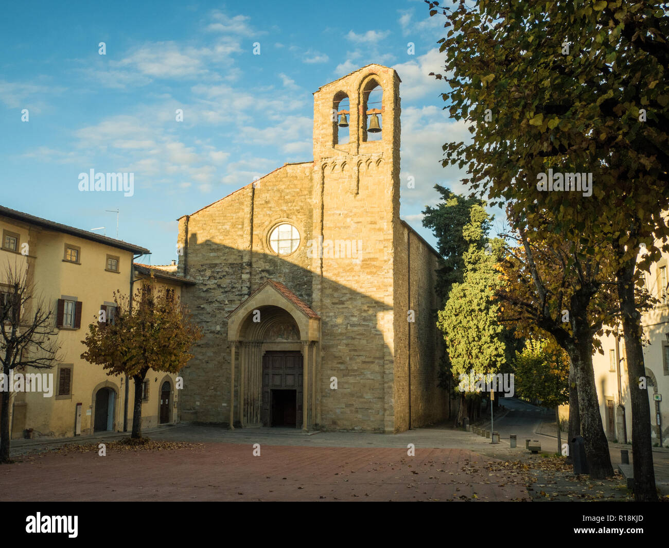 Style gothique Basilique de San Domenico dans la ville d'Arezzo, Toscane, Italie. Banque D'Images