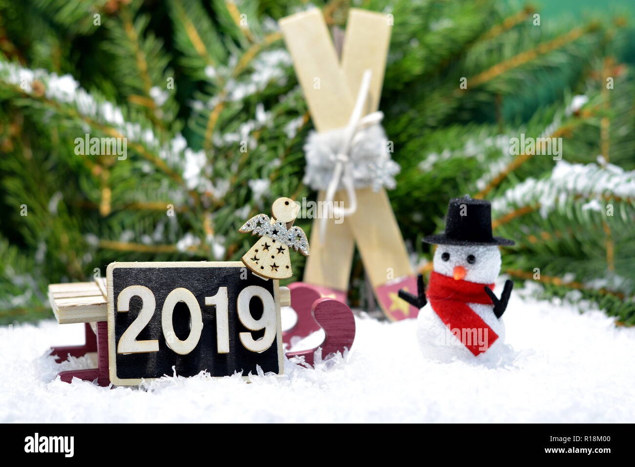 Weihnachten Silvester avènement Schnee Winter Banque D'Images