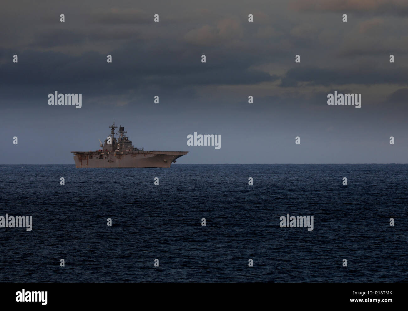 L'USS Iwo Jima transporteur d'assaut de l'US Navy Banque D'Images