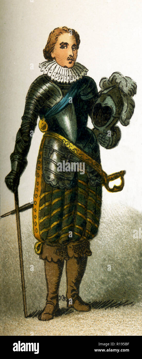La figure représentée ici Charles prince de Galles dans les années 1600. Il devient Charles Ier, roi d'Angleterre, d'Écosse et d'Irlande de 1625 jusqu'à son exécution en 1649. Il était un Stuart et le deuxième fils de James VI d'Écosse. L'illustration dates à 1882. Banque D'Images