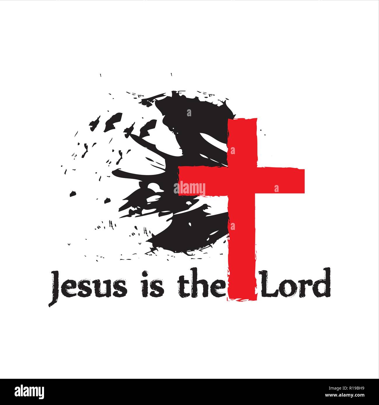 Inscriptions bibliques. L'art chrétien Jésus. Logo chrétienne Illustration de Vecteur