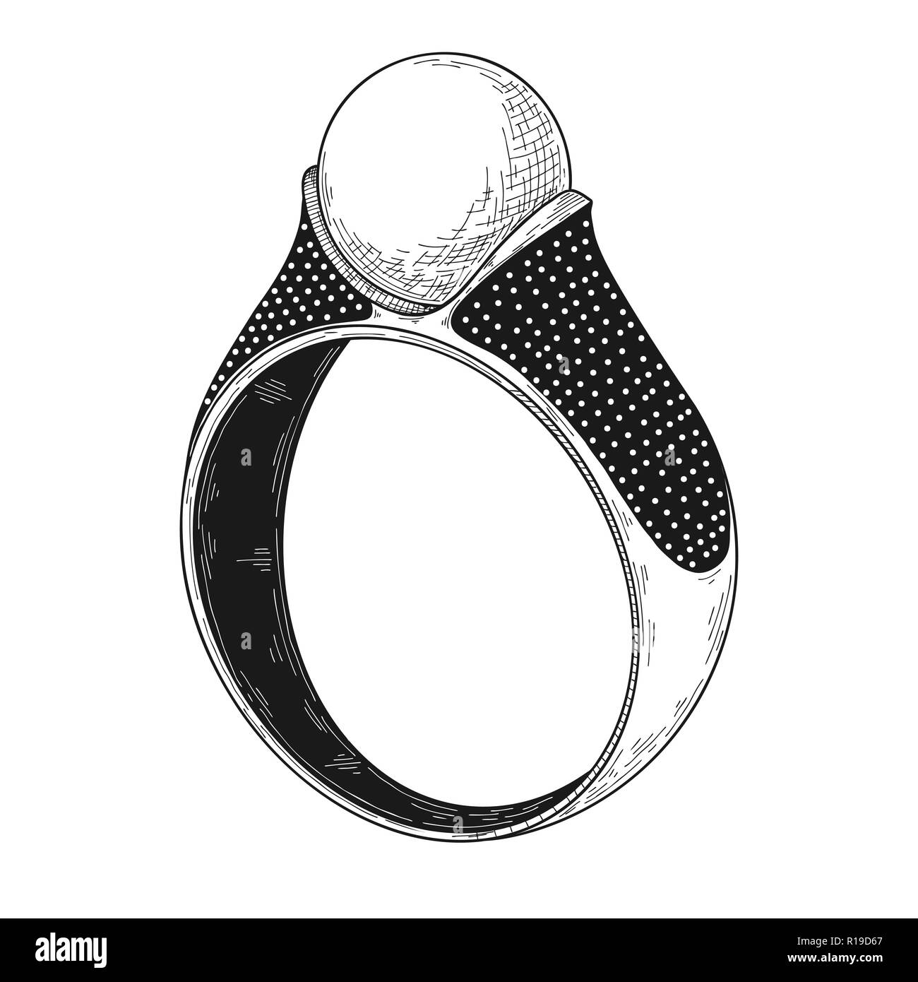 Un anneau de bijoux faits à la main. Vector illustration d'un croquis de style. Illustration de Vecteur Un anneau de bijoux faits à la main. Vector illustration d'un croquis de style. Illustration de Vecteur