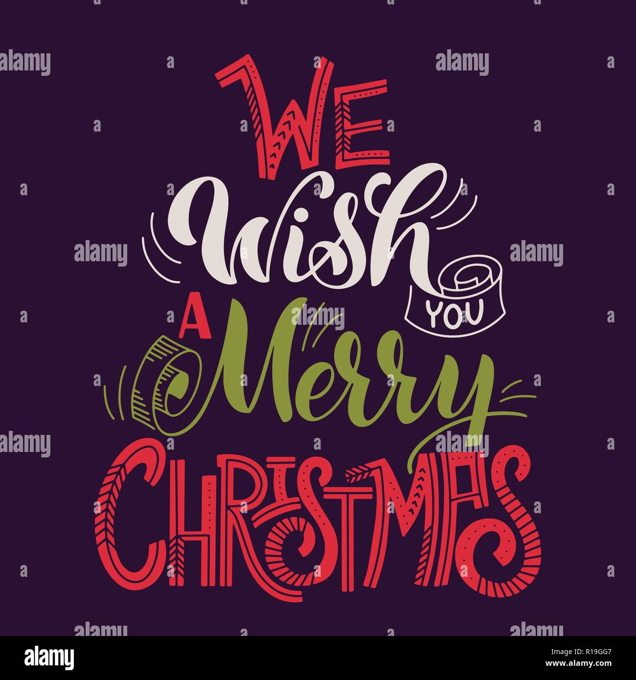 Nous Vous Souhaitons Un Joyeux Noel Elements D Invitations Affiches Cartes De Vœux T Shirt Design Meilleurs Vœux Image Vectorielle Stock Alamy