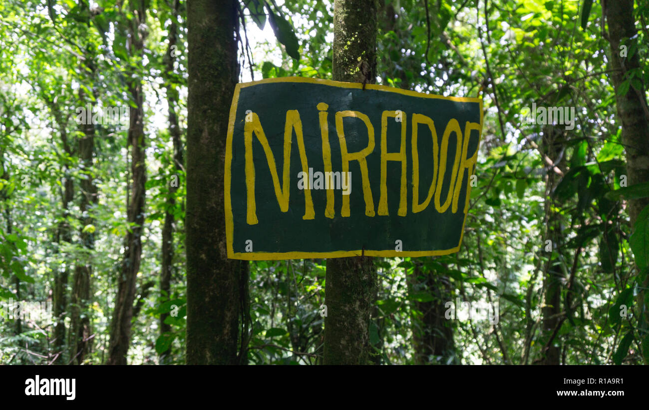 Point de vue mirador près de Parc national Arenal, Costa Rica Banque D'Images