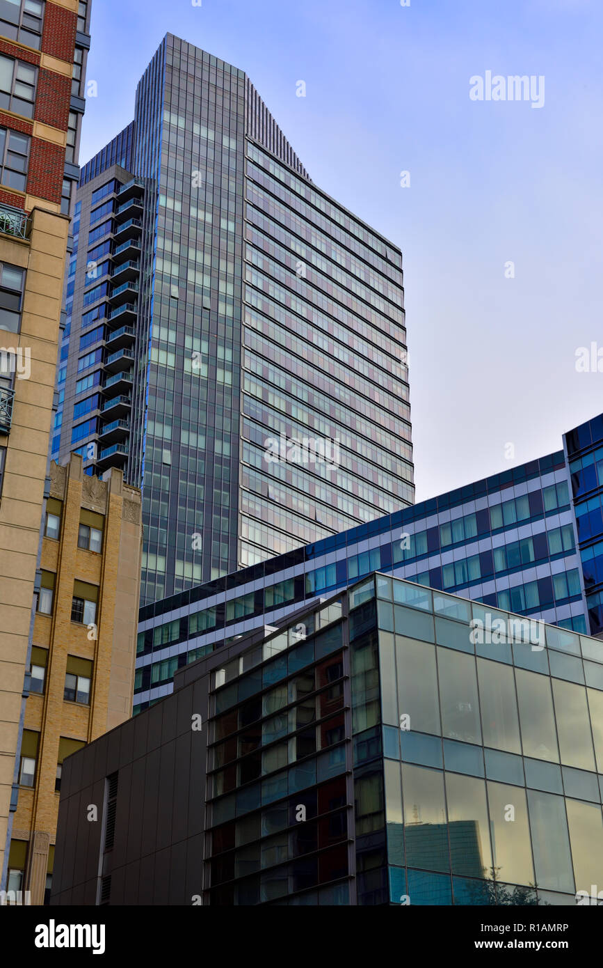Boston skyline de grands bâtiments, Massachusetts, USA Banque D'Images