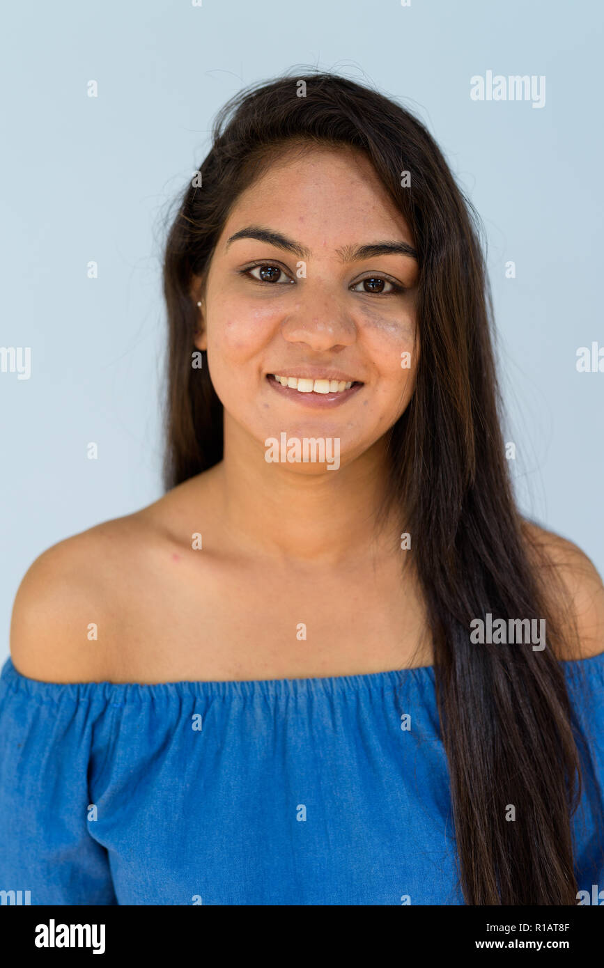 Face à de jeunes professionnels Indian woman smiling Banque D'Images
