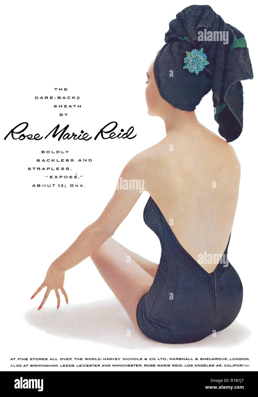 1957 La publicité pour Rose Marie Reid de maillots de bain. Banque D'Images