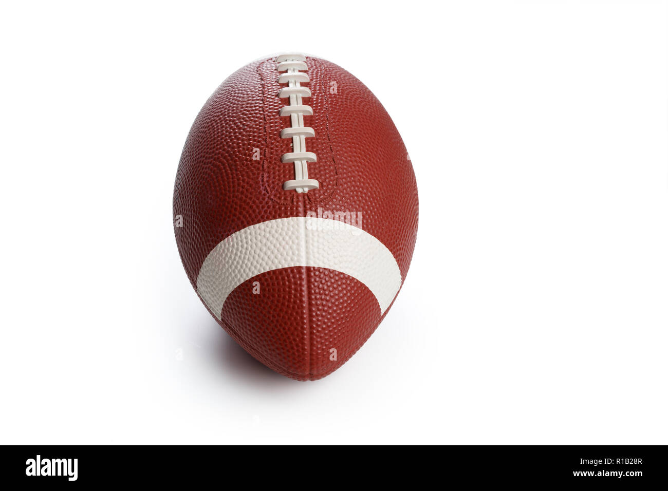 Le football américain isolé sur blanc , close up. Banque D'Images