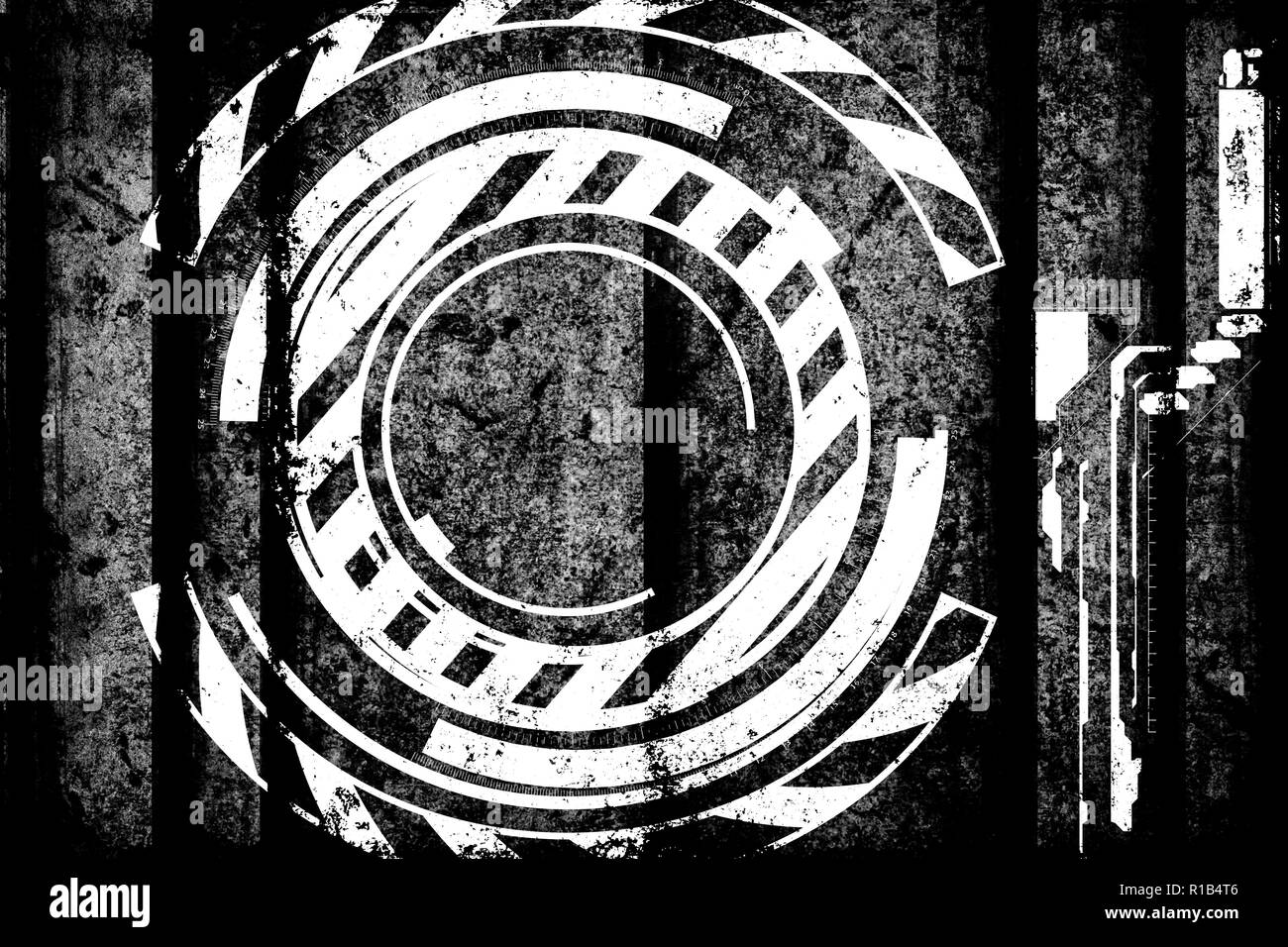 Abstract grunge cyber futuriste technologie historique. Plan directeur de la vieille grungy zéro surface. La conception de la technologie futuriste. Toile de Cyber punk Banque D'Images