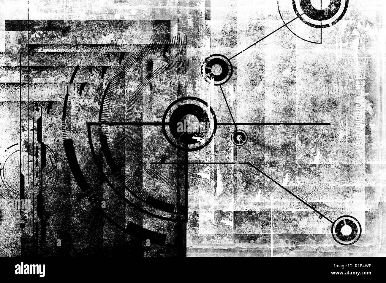 Abstract grunge cyber futuriste technologie historique. Plan directeur de la vieille grungy zéro surface. La conception de la technologie futuriste. Toile de Cyber punk Banque D'Images