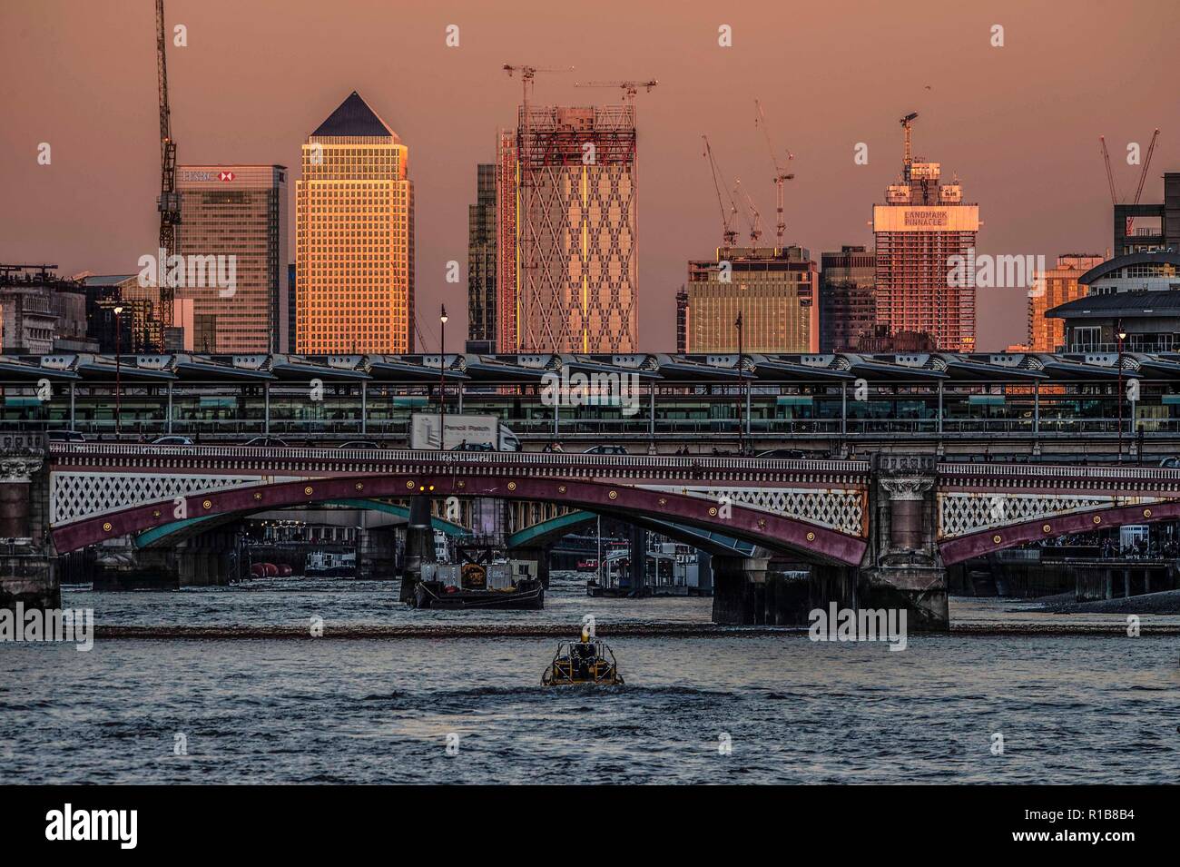 La ville de Londres au crépuscule. Banque D'Images