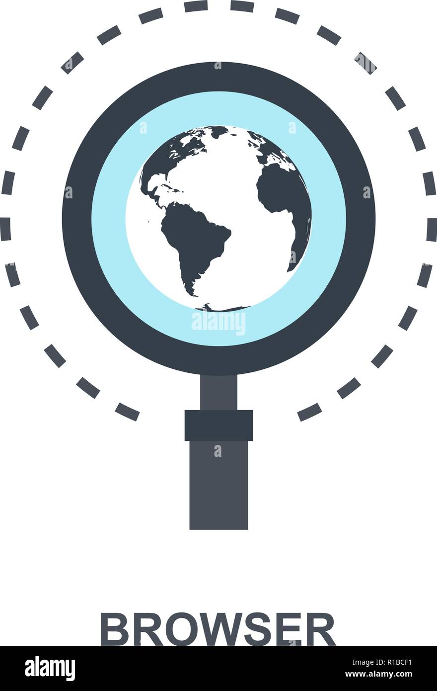 Concept l'icône du navigateur Illustration de Vecteur