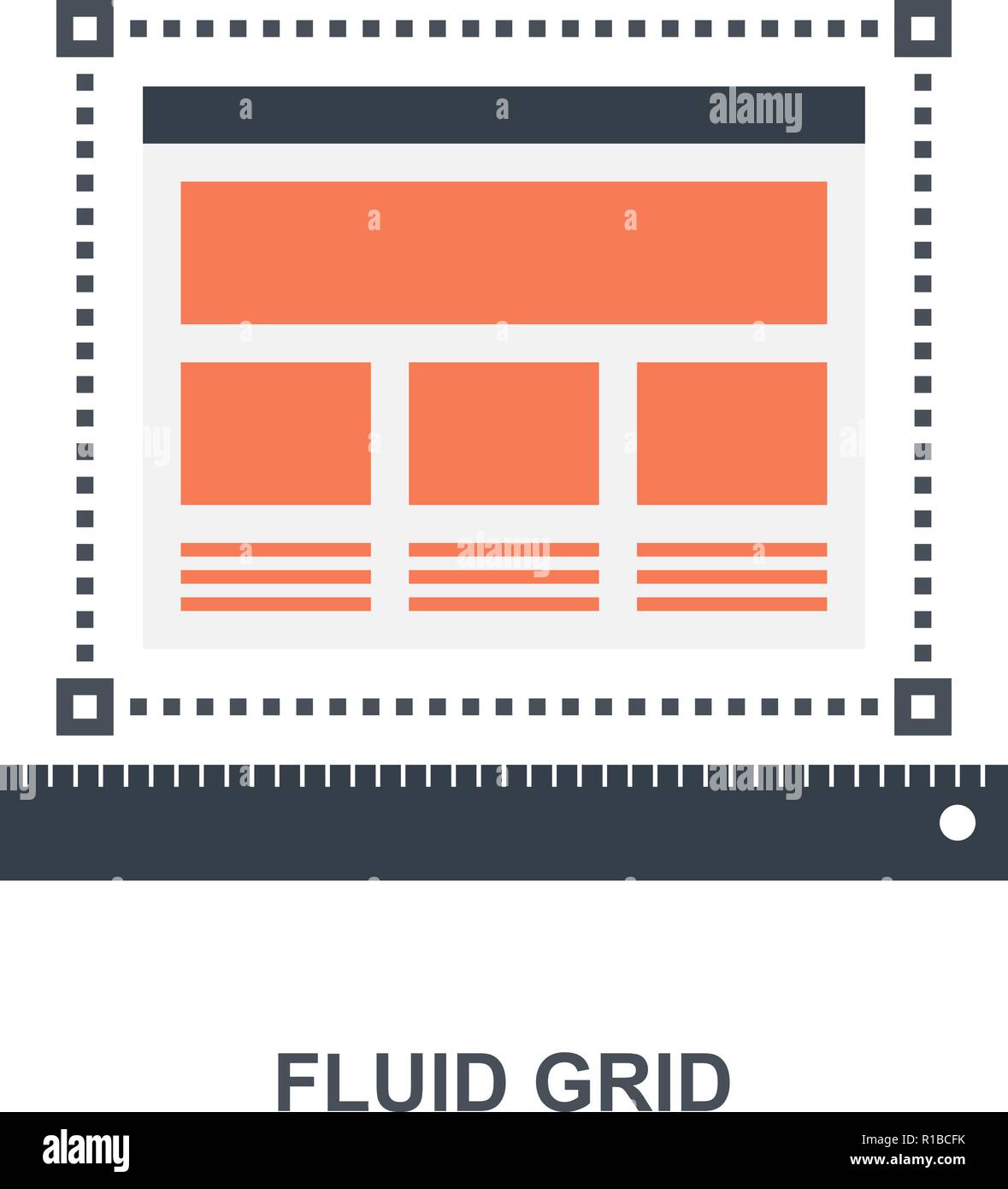 Concept icône Grille fluide Illustration de Vecteur