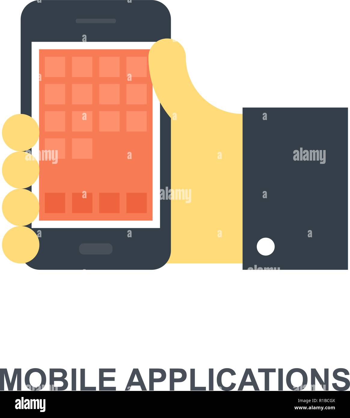 Applications Mobile concept icône Illustration de Vecteur