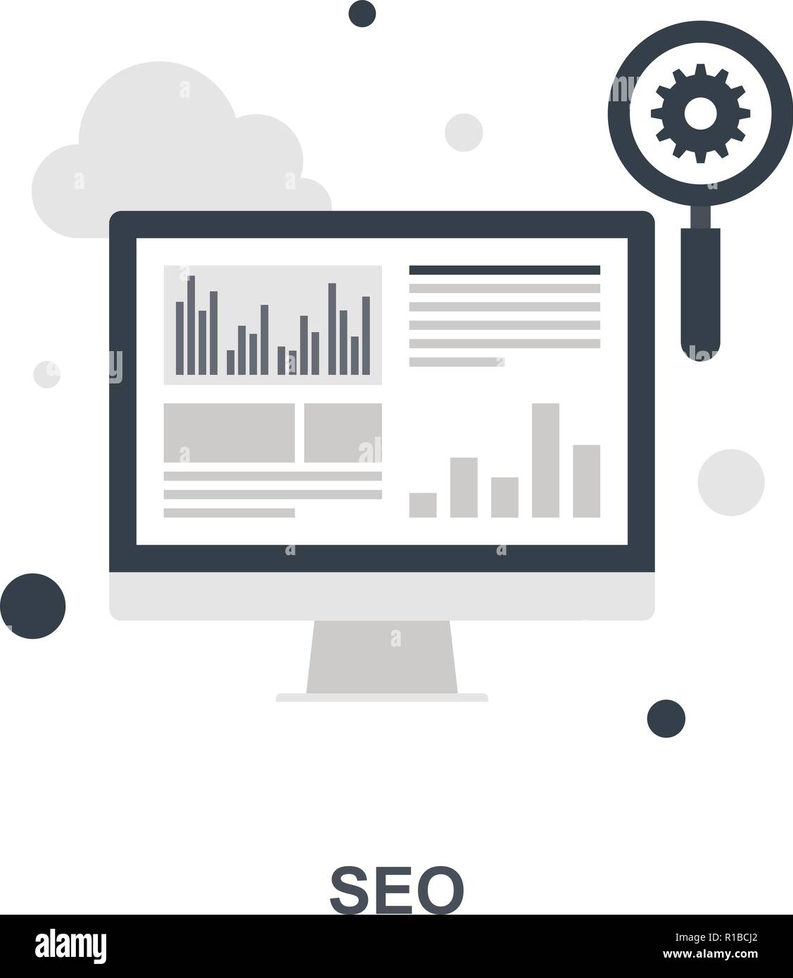 Concept L'icône d'optimisation de Search Engine Illustration de Vecteur