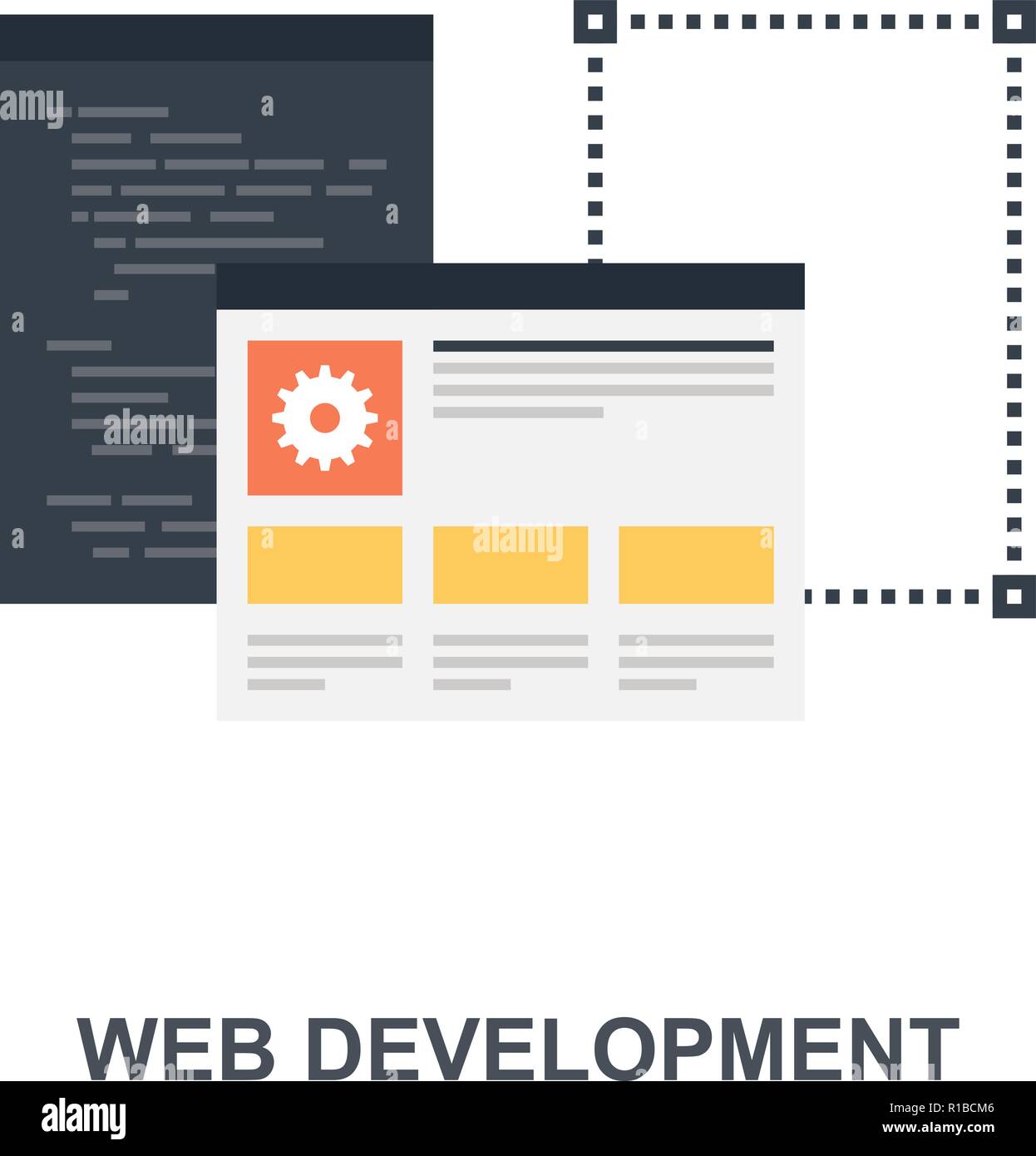 Développement Web concept icône Illustration de Vecteur