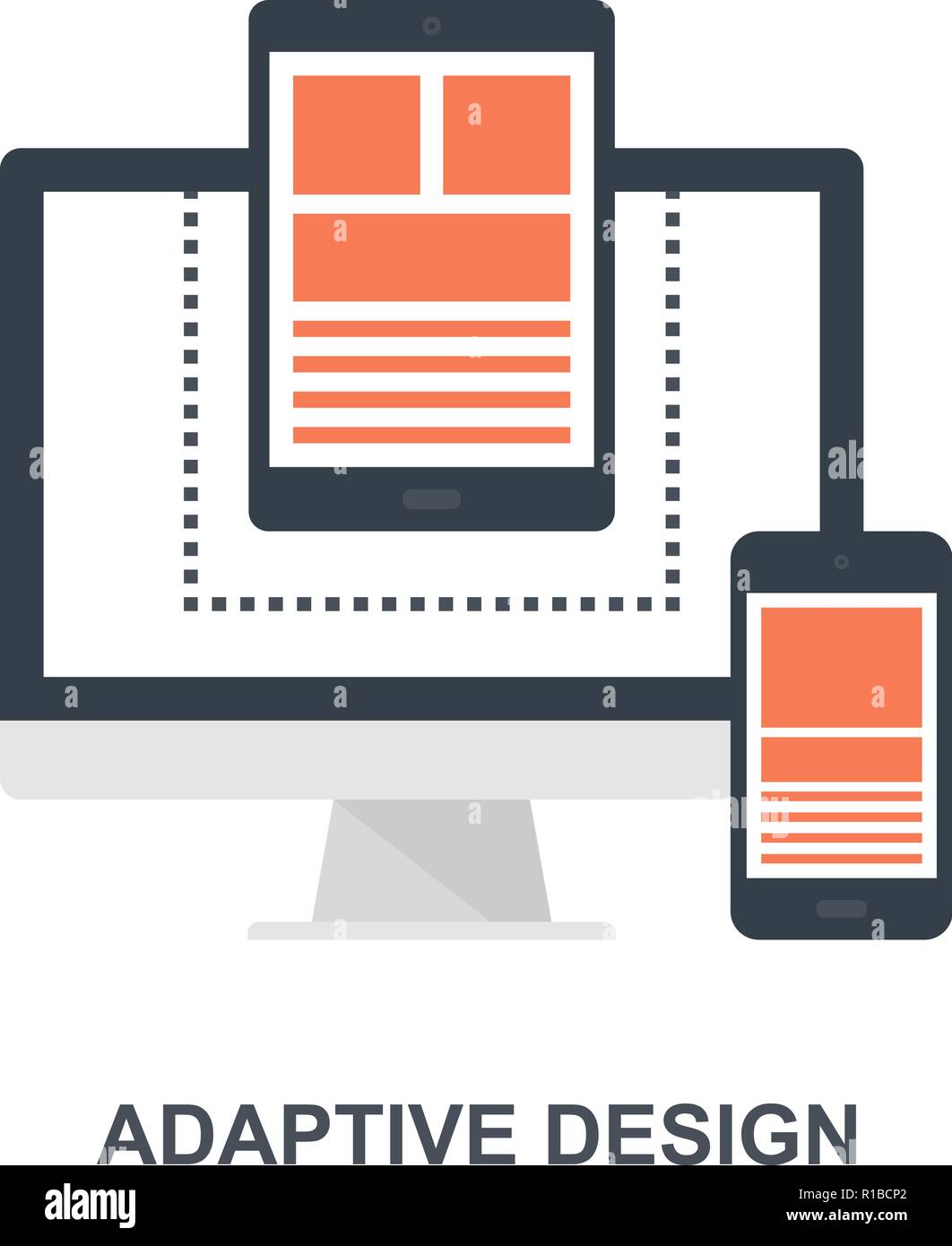Icône du design concept adaptatif Illustration de Vecteur