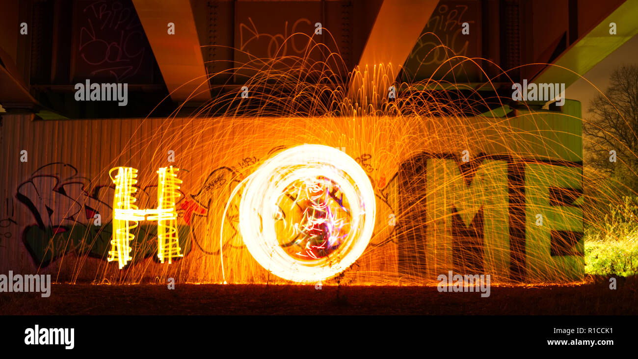 Home Sweet Home Nice Art pour une zone résidentielle Banque D'Images