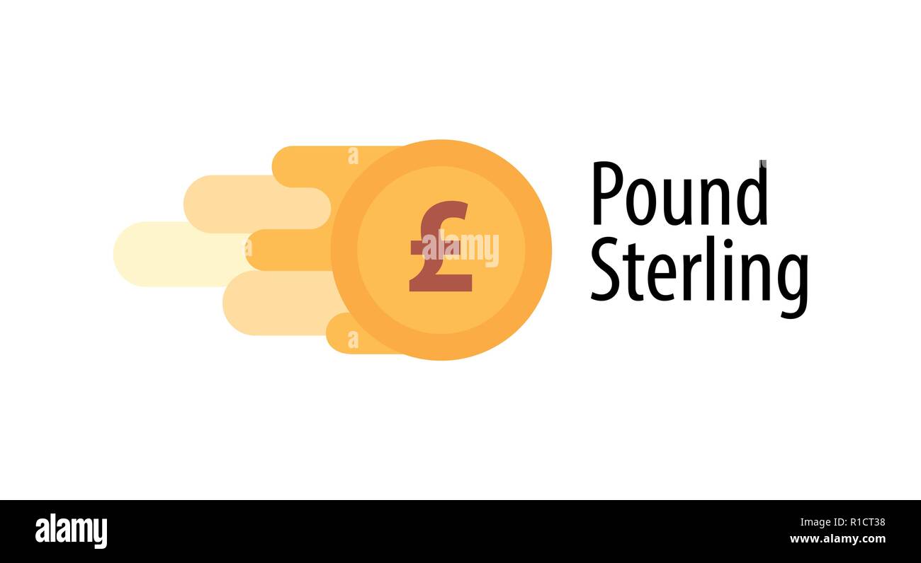 Vector Illustration of British Pound Coin avec légende isolated on white Illustration de Vecteur