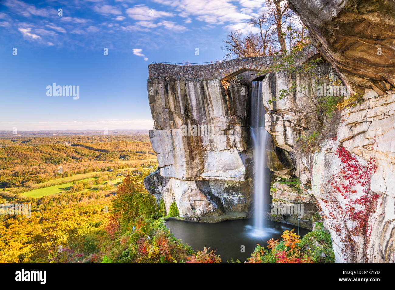 Lookout Mountain, Géorgie, USA à High Falls au cours de l'automne. Banque D'Images