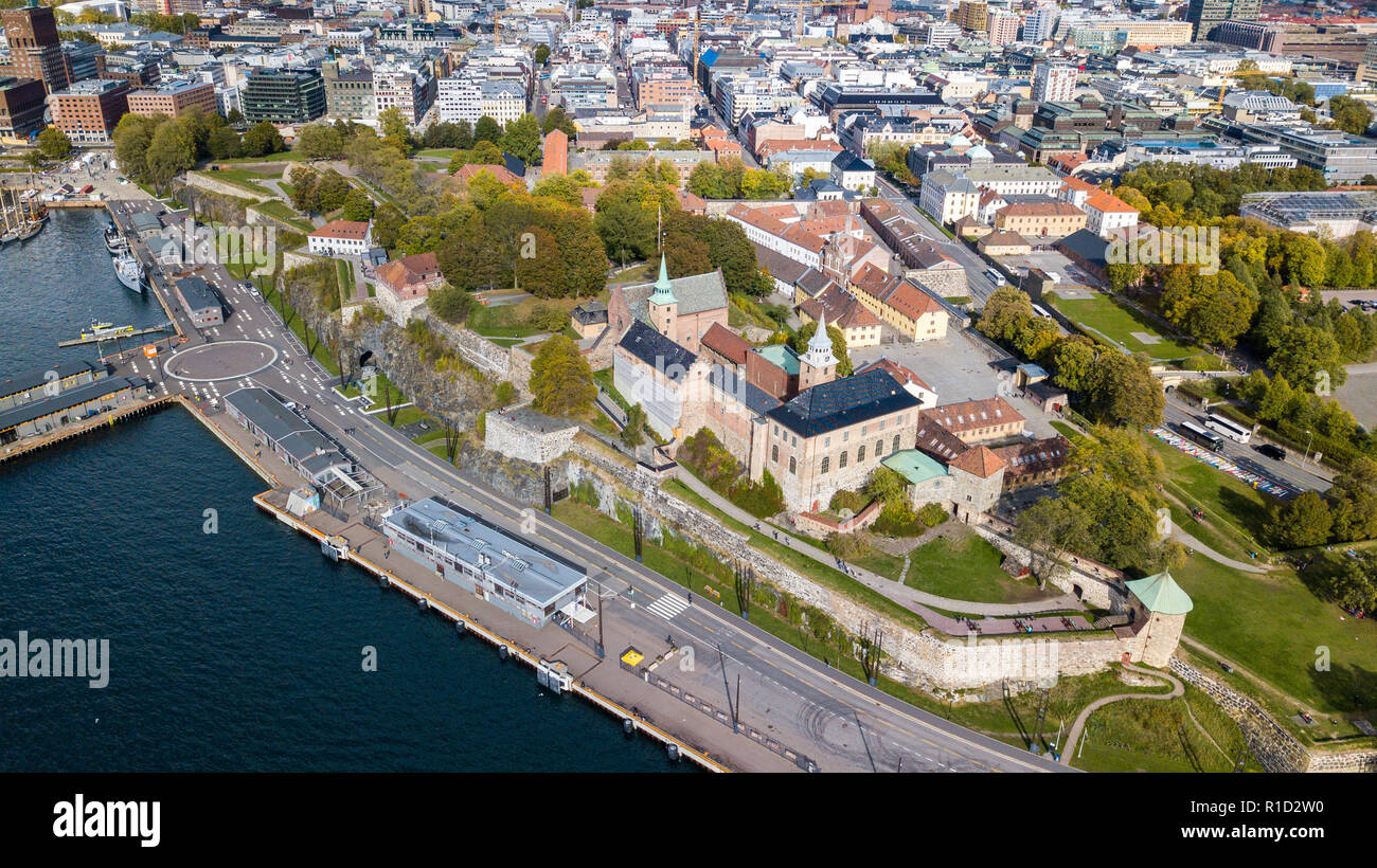 La forteresse ou Akershus Festning, Oslo, Norvège Banque D'Images