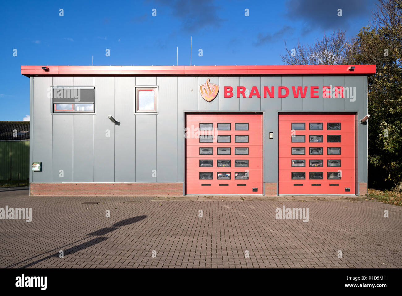 Dans la caserne de pompiers De Cocksdorp sur l'île hollandaise de Texel Banque D'Images