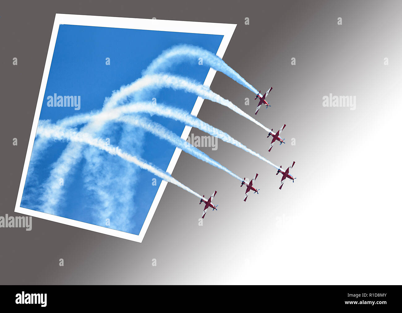 Pilatus PC-9A A23-037 de la RAAF Roulettes Formation Aerobatic Team performing at envolées 2017 Illawarra Airshow, Albion Park, NSW, Australie Banque D'Images