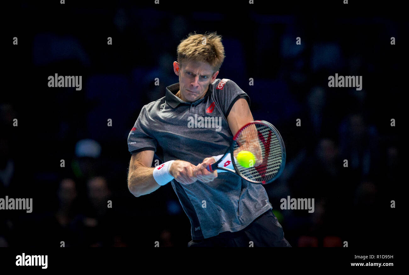 Londres, Royaume-Uni. 11Th Nov 2018. Kevin Anderson (Afrique du Sud) au cours de la Nitto ATP World Tour Finals Londres à l'O2, Londres, Angleterre le 11 novembre 2018. Photo par Andy Rowland. Crédit : Andrew Rowland/Alamy Live News Banque D'Images